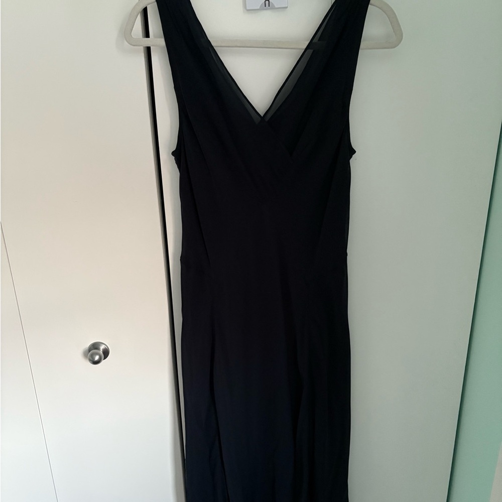 Navy blue V-Neck Sleeveless Women’s formal Dress